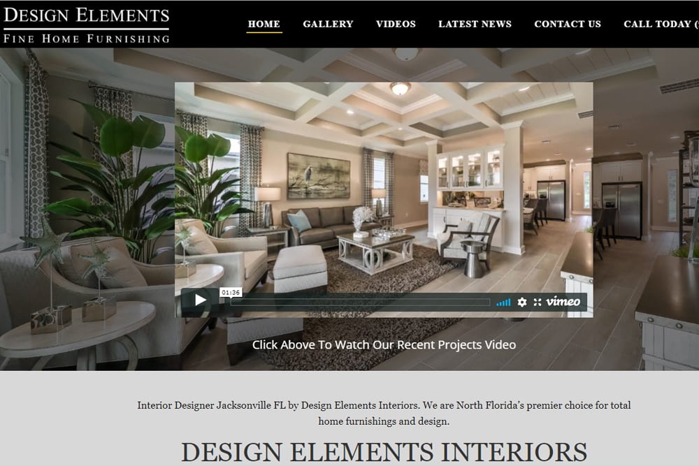 Design Elements Interiors Web Design Jacksonville Fl